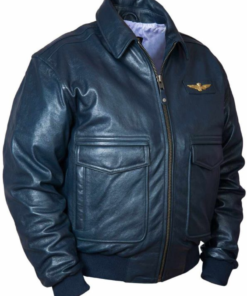 A-2 Naval Aviation Navy Blue Flight Leather Jacket