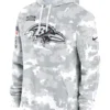 Baltimore Ravens Salute To Service Camo 2024 Pullover Hoodie