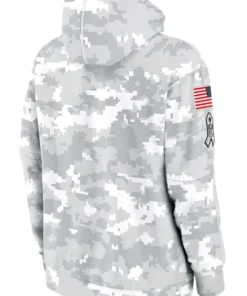 Baltimore Ravens Salute To Service Camo 2024 Pullover Hoodie
