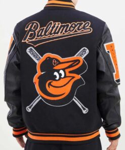 Baltimore Orioles Mashup Black Varsity Jacket