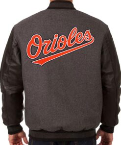Baltimore Orioles Charcoal/Black Varsity Jacket