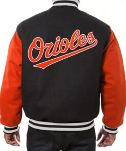 Baltimore Orioles Orange/Black Wool Varsity Jacket