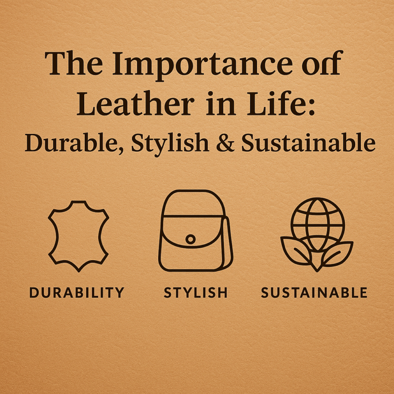Illustration showing the importance of leather in life – durability, fashion, and sustainability